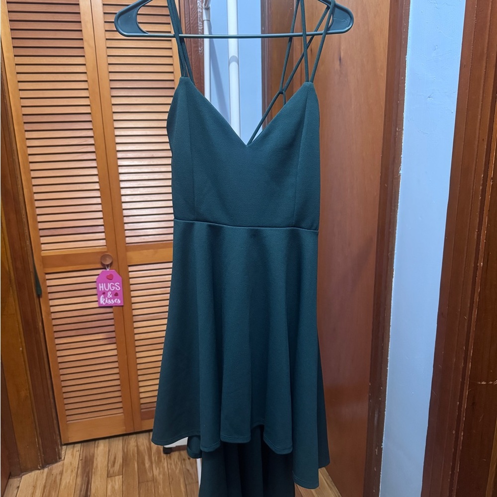 Windsor Forest Green High Low Dress